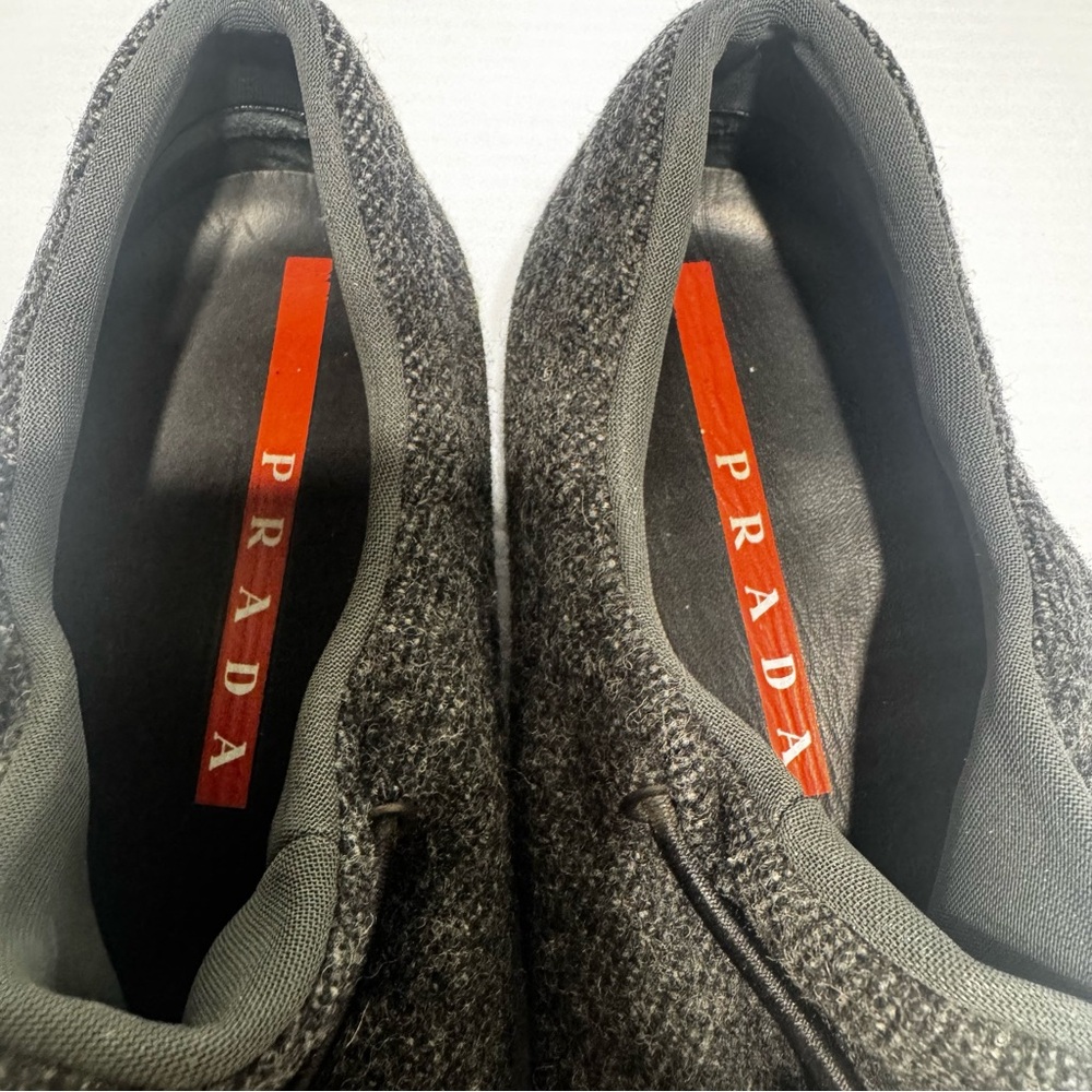 Prada Gray Wool Loafers Casual Shoes Size 36 - Picture 9 of 16